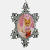 ピュータースノーフレークオーナメント スノーフレークピューターオーナメント (左)