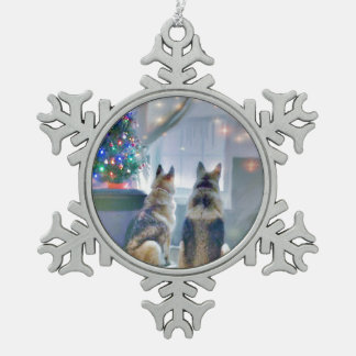 ピュータースノーフレークオーナメント スノーフレークピューターオーナメント