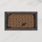 ピューターフレームのSteampunkのコグの名刺 名刺 (裏面)