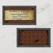 ピューターフレームのSteampunkのコグの名刺 名刺 (正面/裏面)