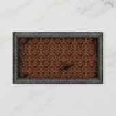 ピューターフレームのSteampunkのコグの名刺 名刺 (裏面)