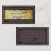 ピューターフレームのSteampunkのコグの名刺 名刺 (正面/裏面)