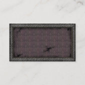 ピューターフレームのSteampunkのコグの名刺 名刺 (裏面)