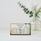 ピューターマグアンドグリーンボトル 名刺 (スタンド正面)