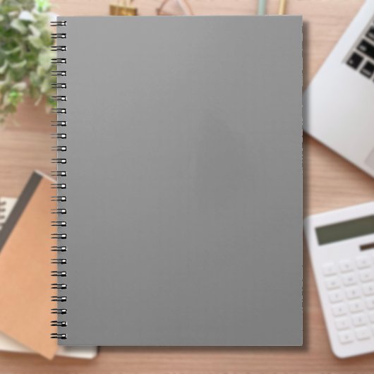 ピューター無地の灰色 |クラシックエレガント ノートブック