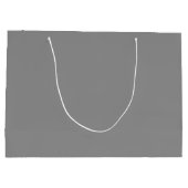 ピューター無地の灰色 |クラシックエレガント ラージペーパーバッグ (裏面)