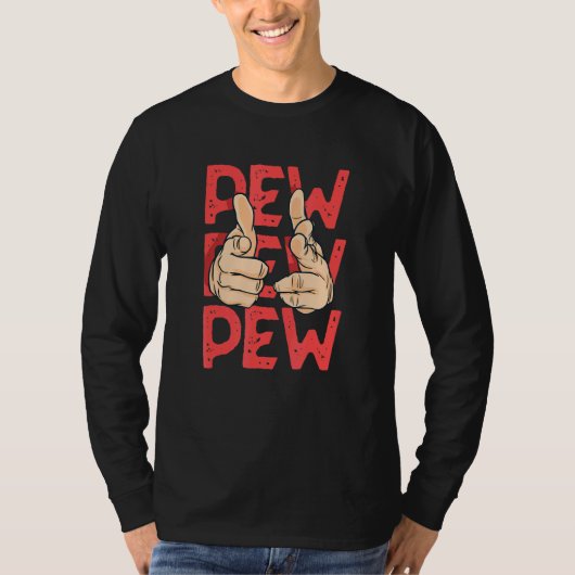 ピューピュー偽の手の銃のノイズ Tシャツ (正面)