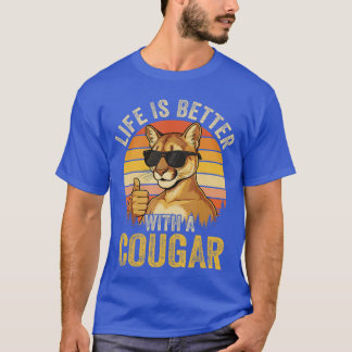 ピューマと一緒なら人生もっと楽しい 面白いフレーズ ピューマ Tシャツ