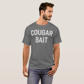 ピューマの釣り餌 楽しいジョーク サーカスティック レトロ Tシャツ (正面フル)