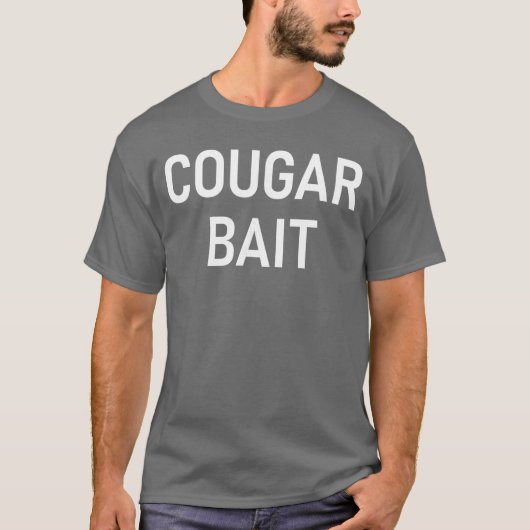 ピューマの釣り餌 楽しいジョーク サーカスティック レトロ Tシャツ (正面)
