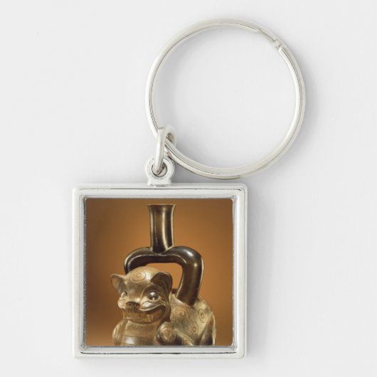 ピューマ、Chavin文化、紀元前のc.90が付いている容器 キーホルダー (正面)