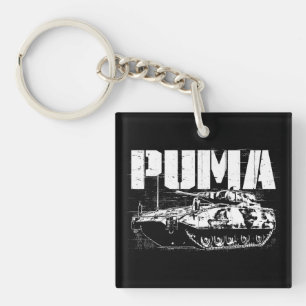ピューマ(IFV)の正方形(両面の) Keychain キーホルダー