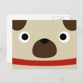 ピューリーなパグ ポストカード (正面/裏面)