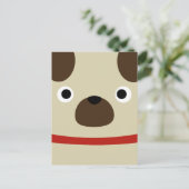 ピューリーなパグ ポストカード (スタンド正面)