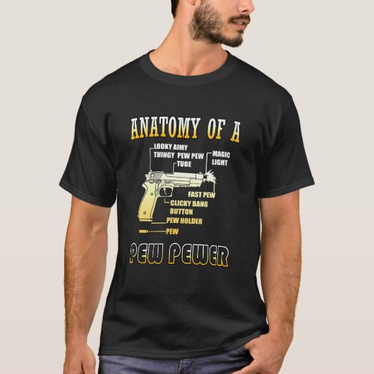 ピュー小水銃の弾薬兵器の解剖学_4 Tシャツ (正面)