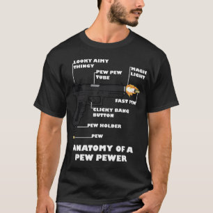 ピュー小石の解剖学2nd Adt銃 Tシャツ
