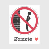 ピュー禁止の標識 シール (シート)