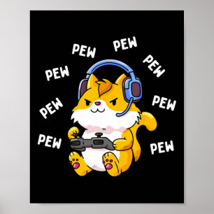 ピュー・ピュー・ゲーマー猫ビデオゲーム猫ゲーム子猫値リスト ポスター