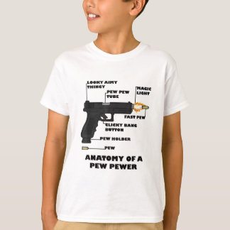 ピュー・ピワーアンモの解剖学と銃補正ミーム Tシャツ