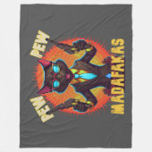 ピュー・マダファカスブラックキャット フリースブランケット (正面)