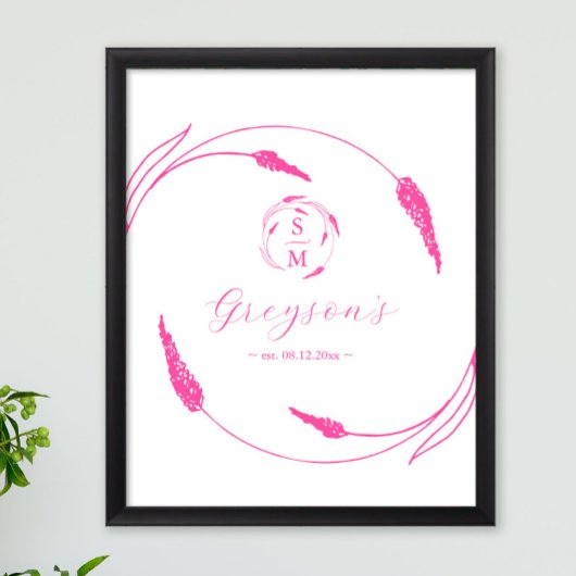 ピユニークッ鮮やかク結婚のサインと形見 ポスター