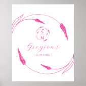 ピユニークッ鮮やかク結婚のサインと形見 ポスター (正面)