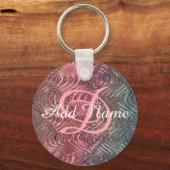 ピユニークモノグラムのパーソナライズされたンク キーホルダー (正面)