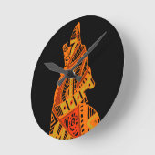 ピヨテコヨーテツーソンアリゾナ ラウンド壁時計 (傾斜)