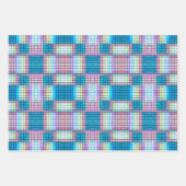 ピヨテステッチモザイクビーディングタイルシームレスパターン ラッピングペーパーシート (正面3)