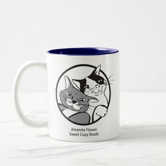 ピヨピヨと鳴く声およびおなかのマグ ツートーンマグカップ (左)