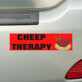 ピヨピヨと鳴く声のセラピーのバンパーステッカー バンパーステッカー (車上)