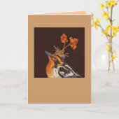 ピラカンサのカードを持つブラックブルニアンワラ カード (黄色い花)