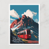 ピラタススイスヴィンテージ旅行イラストレーション ポストカード (正面)