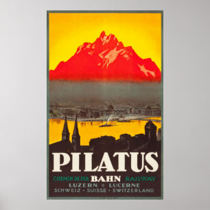ピラタスバーンSwitzerland Vintage旅行ポスター ポスター