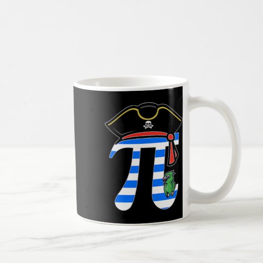 ピラットコスチューム帽子のパイ率 コーヒーマグカップ (右)