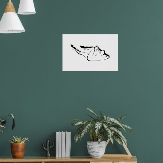 ピラツクライスクロスポーズ – マット ポスター (リビング1)