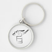 ピラツクライスクロスポーズ – Wunda Chair キーホルダー (正面)