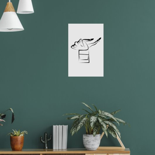 ピラツクライスクロスポーズ – Wunda Chair ポスター (リビング1)