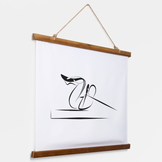 ピラツコーディネーションポーズ – リフォーマー 吊り下げ型タペストリー (傾斜あり)