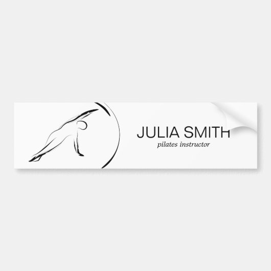 ピラツポーズサイドベンドフライヤー バンパーステッカー (正面)