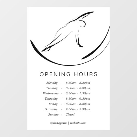 ピラツポーズサイドベンド ウィンドウサイン (シート)