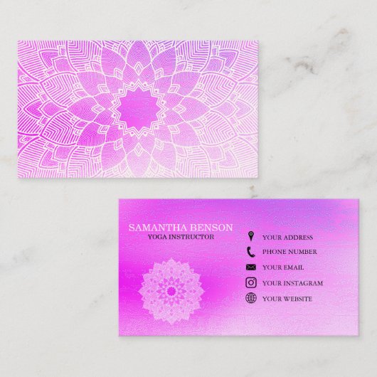 ピラツヨガインストラクター先生マンダラ 名刺 (正面/裏面)