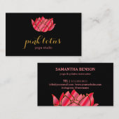 ピラツヨガインストラクター先生ロータス 名刺 (正面/裏面)