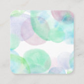 ピラツヨガ霊気スタジオウォーターカラースプラッシュ スクエア名刺 (裏面)