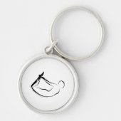 ピラツロッキングポーズ – マット キーホルダー (正面)