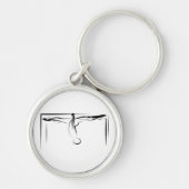 ピラティスがキャデラックポーズを分割 キーホルダー (正面)