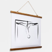 ピラティスがキャデラックポーズを分割 吊り下げ型タペストリー (傾斜あり)