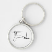 ピラティスつるズのプルアップポーズ – Cadillac キーホルダー (正面)