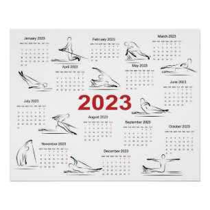 ピラティスのカレンダー2023インストラクターポスター ポスター