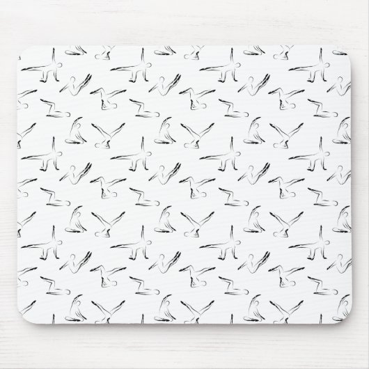 ピラティスのポーズのパターン マウスパッド (正面)
